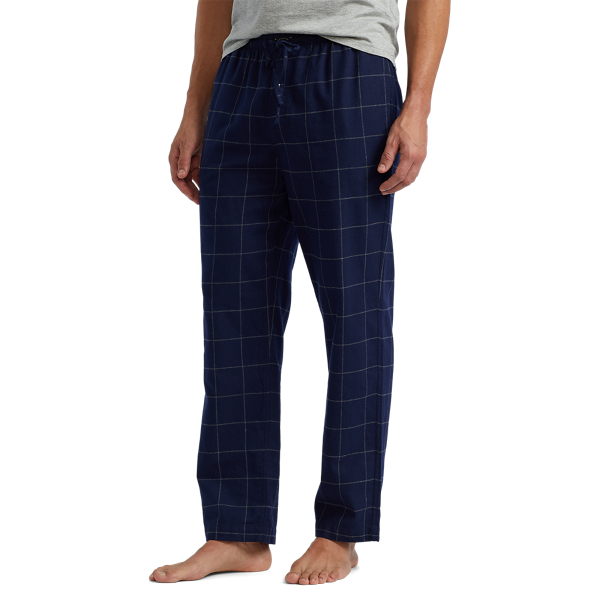 Cal&ccedil;as de pijama em flanela de algod&atilde;o Polo Ralph Lauren em Azul-marinho 3