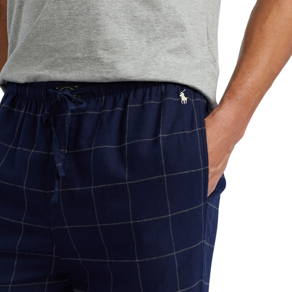 Cal&ccedil;as de pijama em flanela de algod&atilde;o Polo Ralph Lauren em Azul-marinho 5