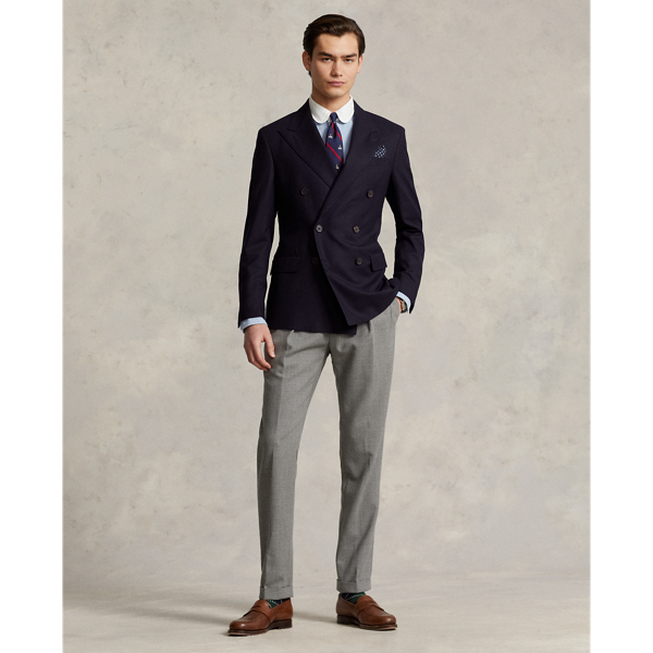 Navy Polo Doeskin Double-Breasted Blazer Polo Ralph Lauren 3