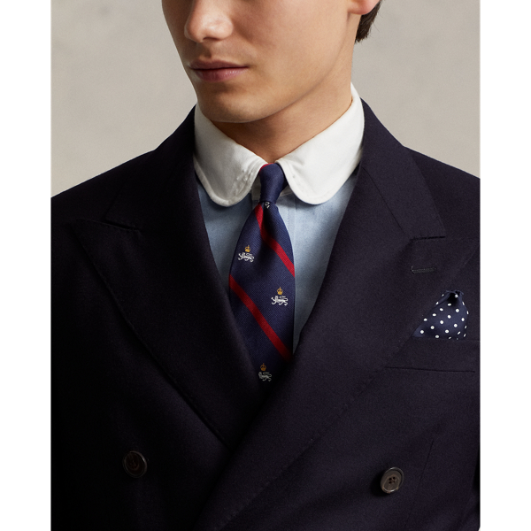Navy Polo Doeskin Double-Breasted Blazer Polo Ralph Lauren 5