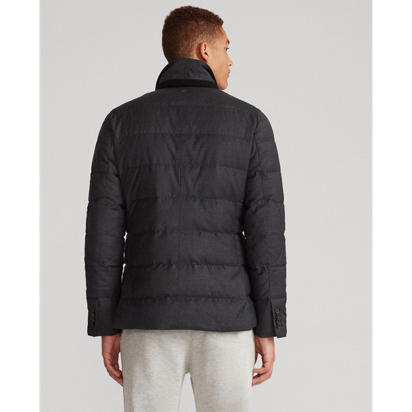 Onyx Heather Layered-Effect Down Jacket Polo Ralph Lauren 5