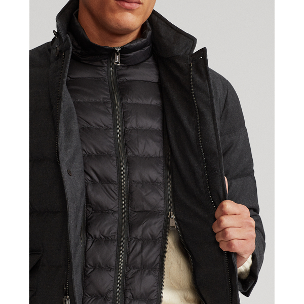 Onyx Heather Layered-Effect Down Jacket Polo Ralph Lauren 7