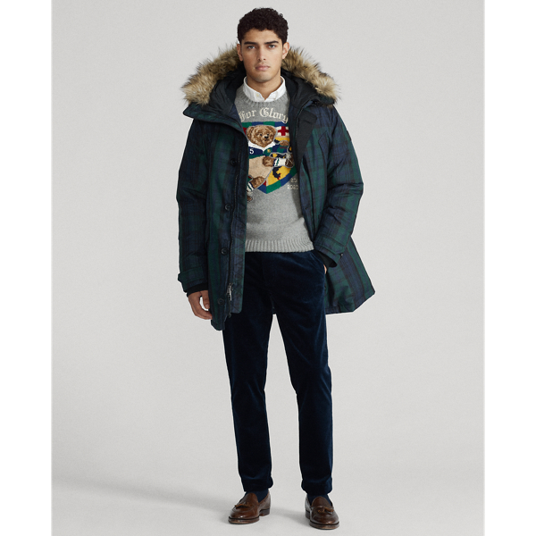 Blackwatch Faux-Fur-Trim Tartan Down Parka Polo Ralph Lauren 4