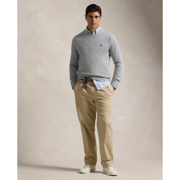 Pull col rond en coton Polo Ralph Lauren en Chiné Andover 4