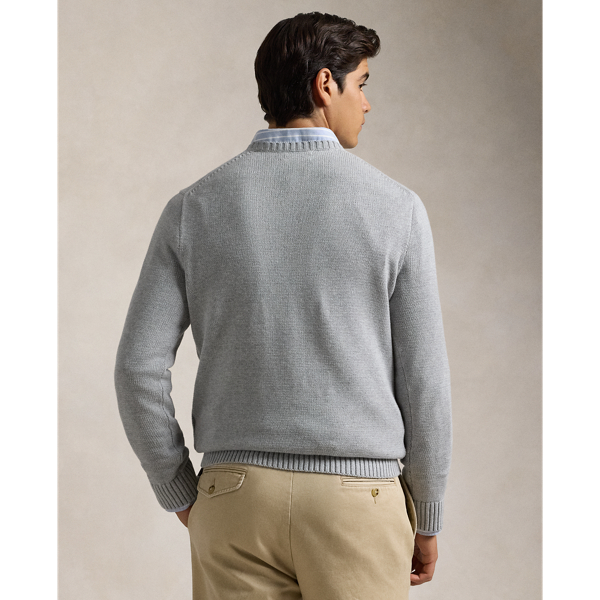 Pull col rond en coton Polo Ralph Lauren en Chiné Andover 5