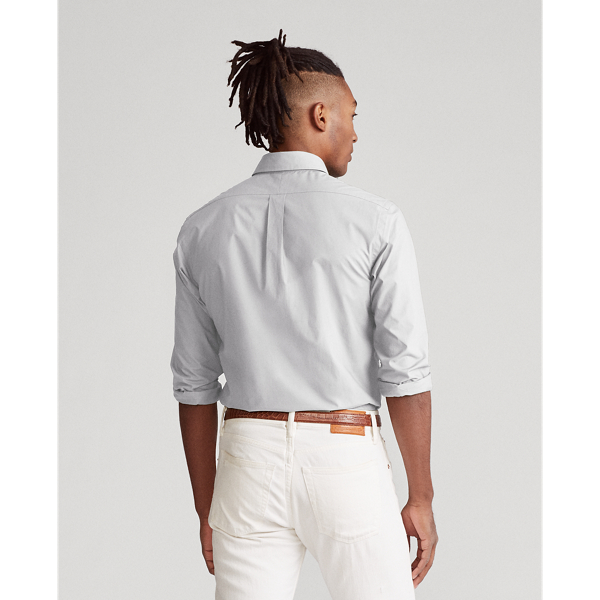 Channel Grey Slim Fit Poplin Shirt Polo Ralph Lauren 4