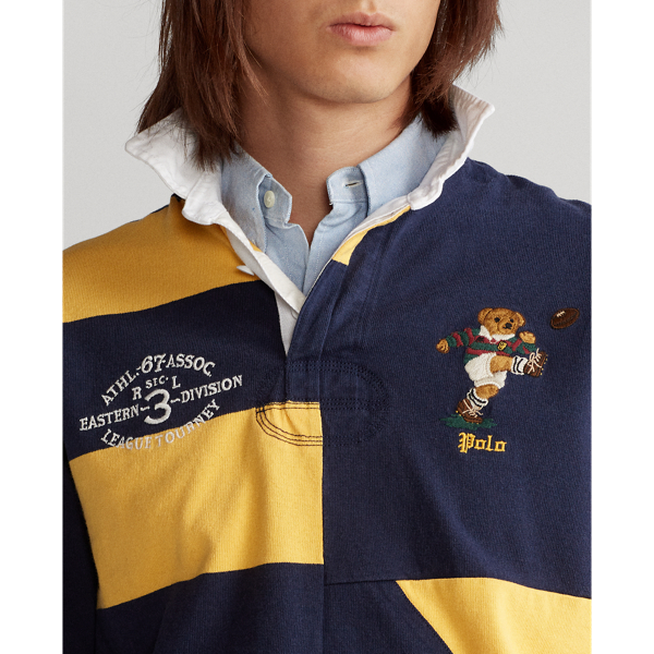 Gold Bugle Multi Classic Fit Kicker Bear Rugby Polo Ralph Lauren 6
