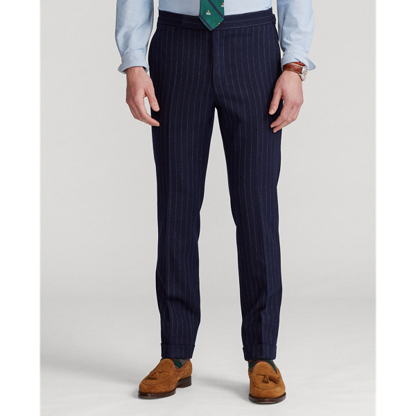 Navy/Cream Striped Stretch Wool Suit Trouser Polo Ralph Lauren 4