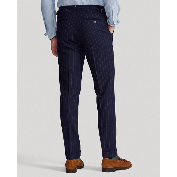 Navy/Cream Striped Stretch Wool Suit Trouser Polo Ralph Lauren 5