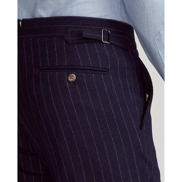 Navy/Cream Striped Stretch Wool Suit Trouser Polo Ralph Lauren 6