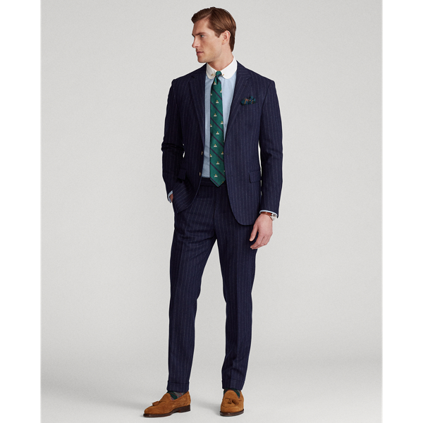 Navy/Cream Polo Striped Wool Suit Jacket Polo Ralph Lauren 4