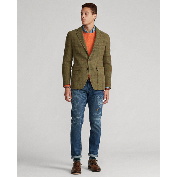 Olive/Orange Polo Soft Checked Wool Sport Coat Polo Ralph Lauren 4