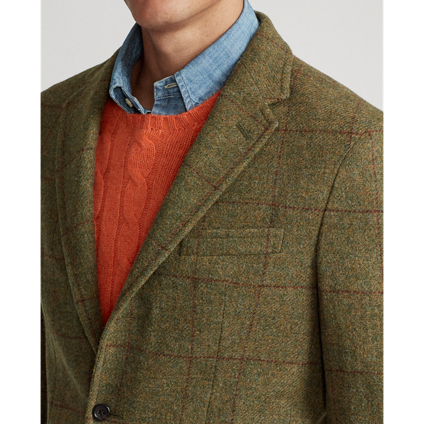 Olive/Orange Polo Soft Checked Wool Sport Coat Polo Ralph Lauren 6