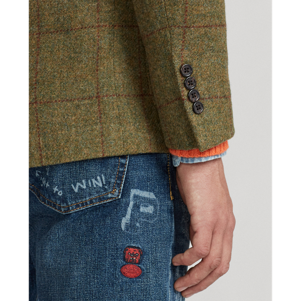 Olive/Orange Polo Soft Checked Wool Sport Coat Polo Ralph Lauren 7