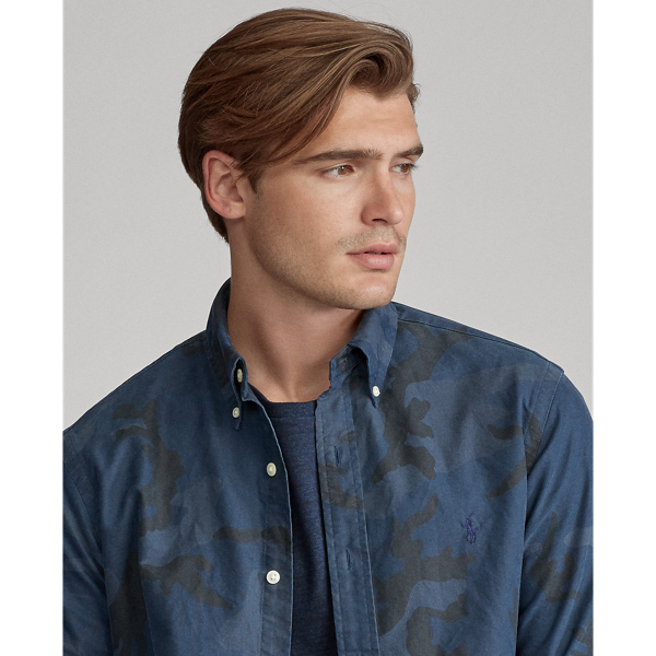 Blue Camo Slim Fit Camo Oxford Shirt Polo Ralph Lauren 5