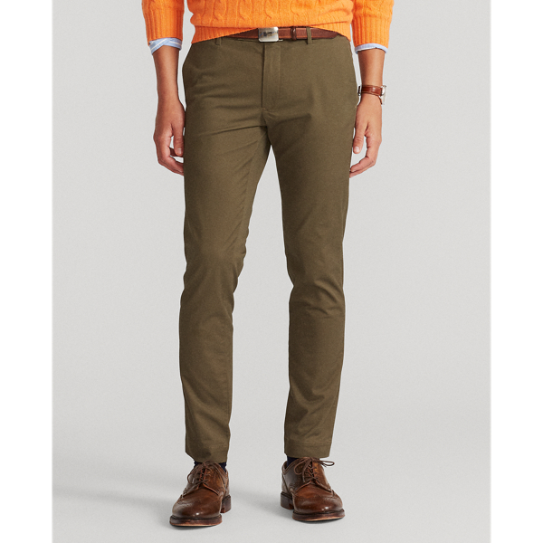 Getailleerde slim fit chino met stretch Polo Ralph Lauren in Expedition olive 4