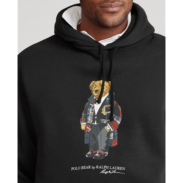 Black Duffel Bear Fleece Hoodie Big & Tall 6