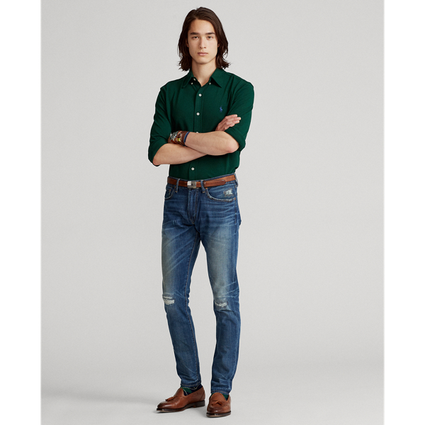 College Green Featherweight Mesh Shirt Polo Ralph Lauren 4