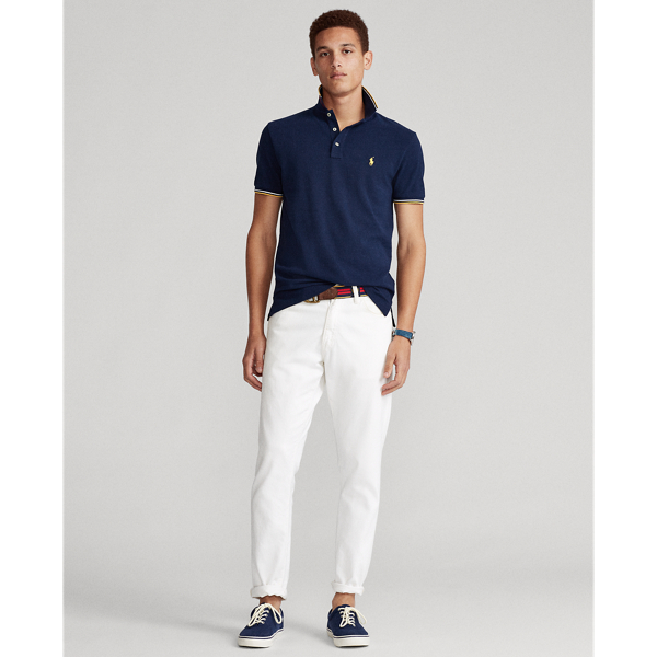 Cruise Navy Custom Slim Fit Mesh Polo Polo Ralph Lauren 4