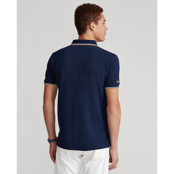 Cruise Navy Custom Slim Fit Mesh Polo Polo Ralph Lauren 5