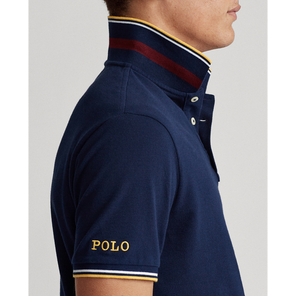 Cruise Navy Custom Slim Fit Mesh Polo Polo Ralph Lauren 6