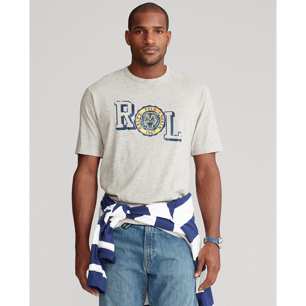 Stadium Pepper Heather Polo Tiger Jersey T-Shirt Big & Tall 7