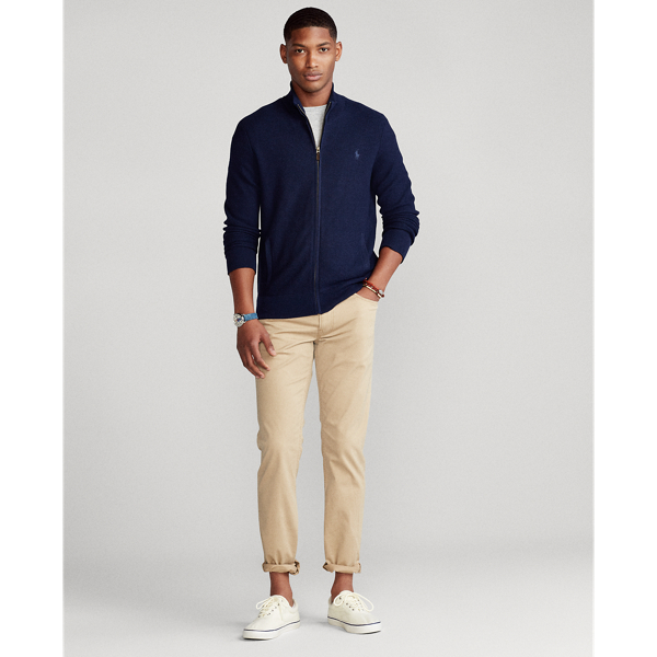 Hunter Navy Washable Wool Full-Zip Jumper Polo Ralph Lauren 3