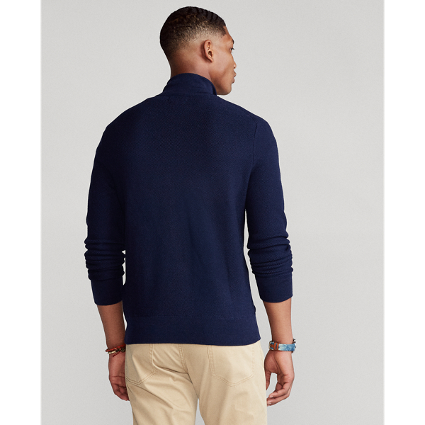 Hunter Navy Washable Wool Full-Zip Jumper Polo Ralph Lauren 4