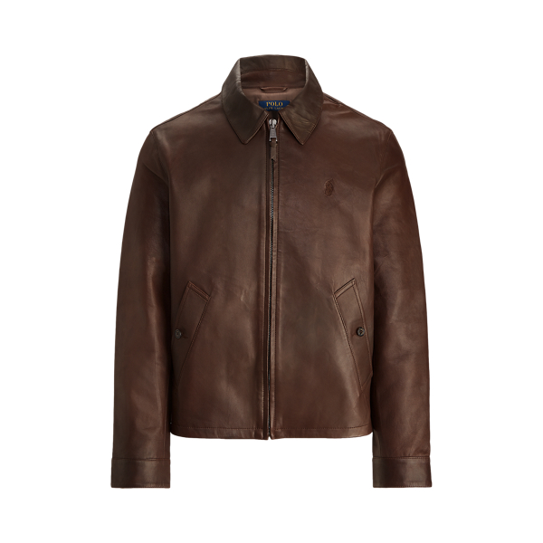 Circuit Brown Lambskin Leather Jacket Polo Ralph Lauren 2