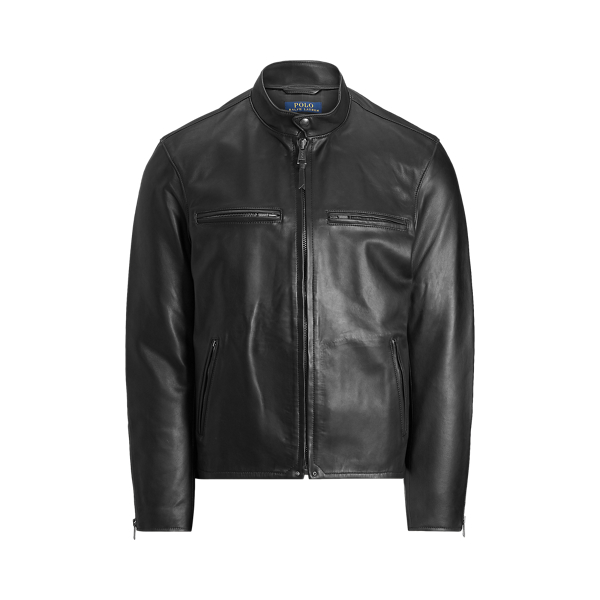 Leather Cafe Racer Jacket for Men Ralph Lauren IE