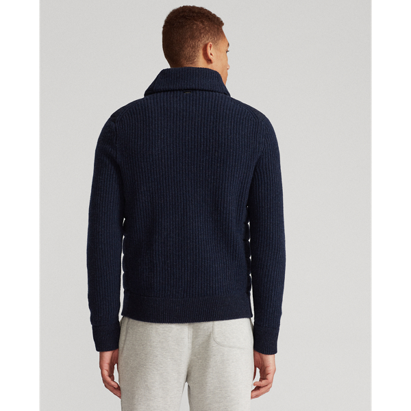 Navy Wool-Cashmere Full-Zip Jumper Polo Ralph Lauren 5