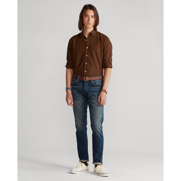 Cooper Brown Custom Fit Garment-Dyed Oxford Shirt Polo Ralph Lauren 4