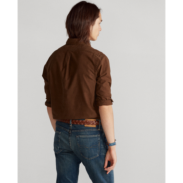 Cooper Brown Custom Fit Garment-Dyed Oxford Shirt Polo Ralph Lauren 5