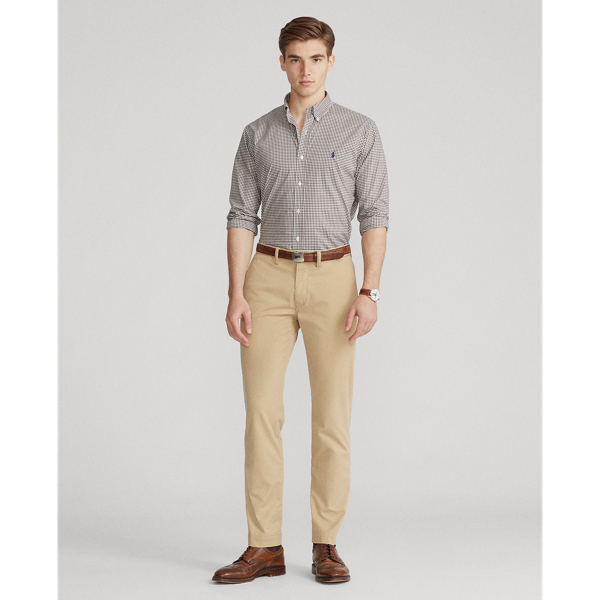 Brown/White Custom Fit Gingham Shirt Polo Ralph Lauren 4