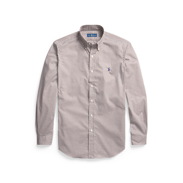 Brown/White Custom Fit Gingham Shirt Polo Ralph Lauren 2
