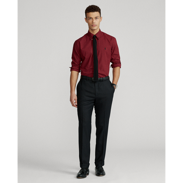 Wine/Nero Custom Fit Checked Twill Shirt Polo Ralph Lauren 3