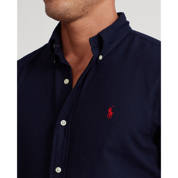 Cruise Navy Custom Fit Performance Flannel Polo Ralph Lauren 6