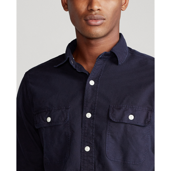 Navy Custom Fit Oxford Workshirt Polo Ralph Lauren 5