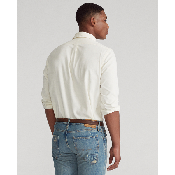 Clubhouse Cream Custom Fit Corduroy Shirt Polo Ralph Lauren 4