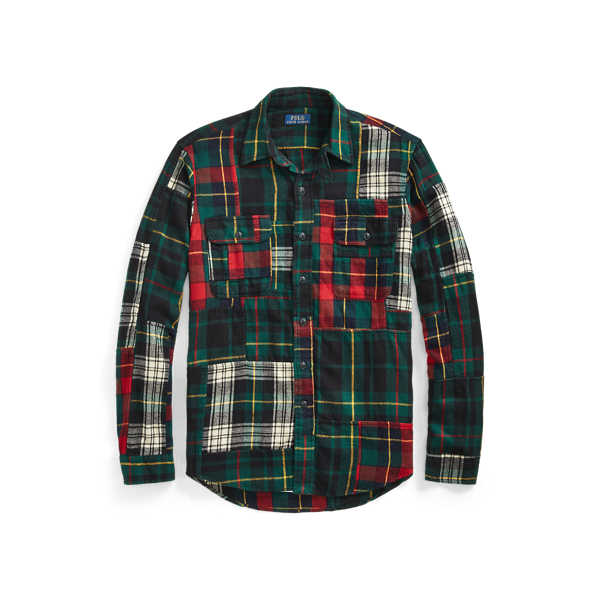Custom Fit Patchwork Flannel Workshirt Polo Ralph Lauren 1