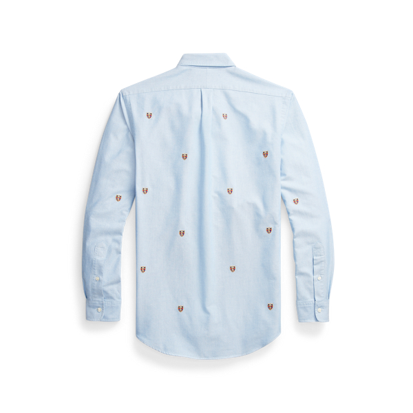 4964 Shield And Lion Aoe Custom Fit Crest Oxford Shirt Polo Ralph Lauren 2