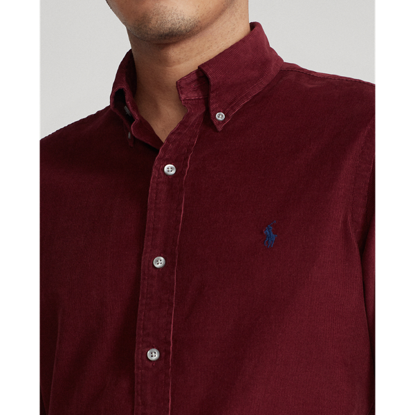 Classic Wine Slim Fit Corduroy Shirt Polo Ralph Lauren 6