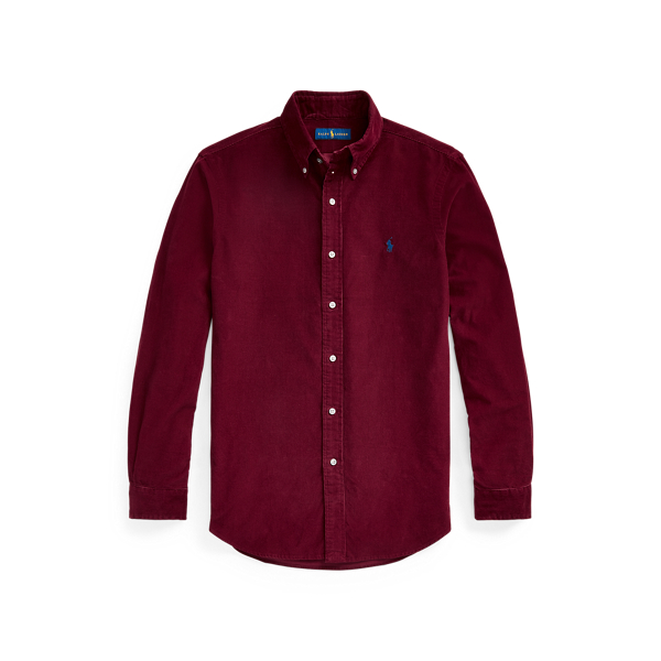Classic Wine Slim Fit Corduroy Shirt Polo Ralph Lauren 2