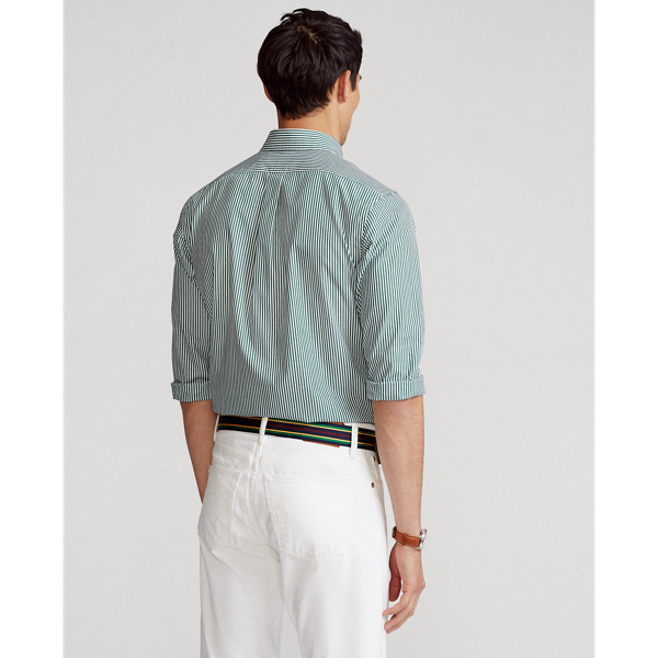 Pine/White Bengal-Stripe Poplin Shirt Big & Tall 5