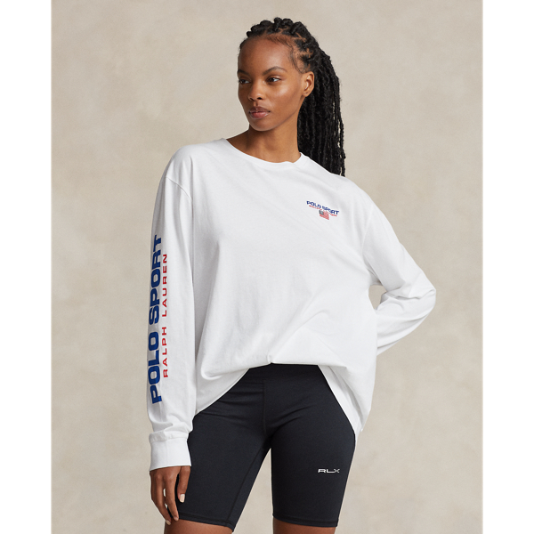 White Classic Fit Polo Sport Jersey T-Shirt Polo Ralph Lauren 6