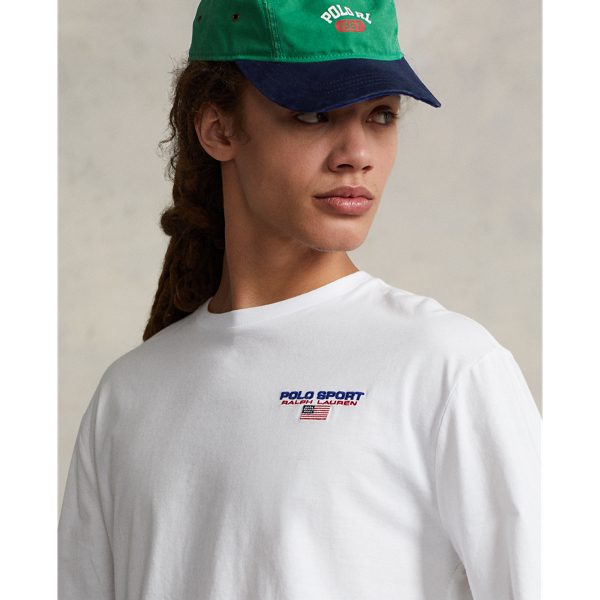White Classic Fit Polo Sport Jersey T-Shirt Polo Ralph Lauren 8
