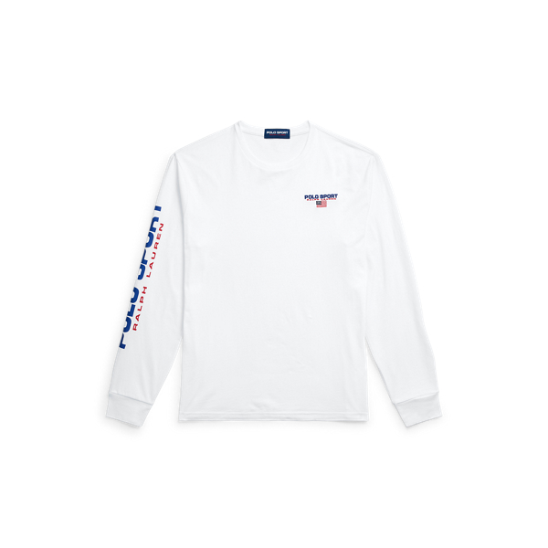 White Classic Fit Polo Sport Jersey T-Shirt Polo Ralph Lauren 2
