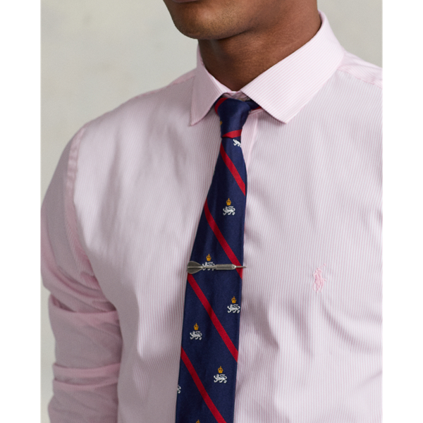 Camisa deportiva de rayas Slim Fit Polo Ralph Lauren en Rosa/blanco 6