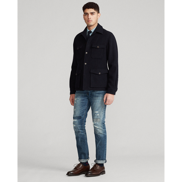 Navy Wool Utility Sport Coat Polo Ralph Lauren 4