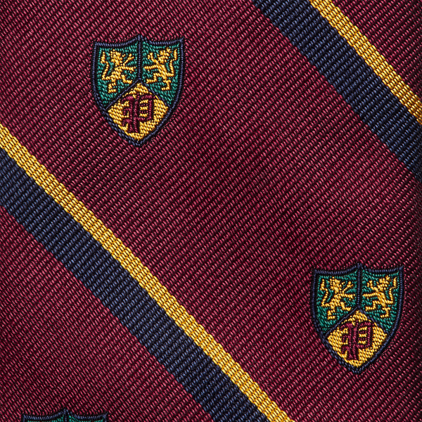 Wine Silk Narrow Club Tie Polo Ralph Lauren 3